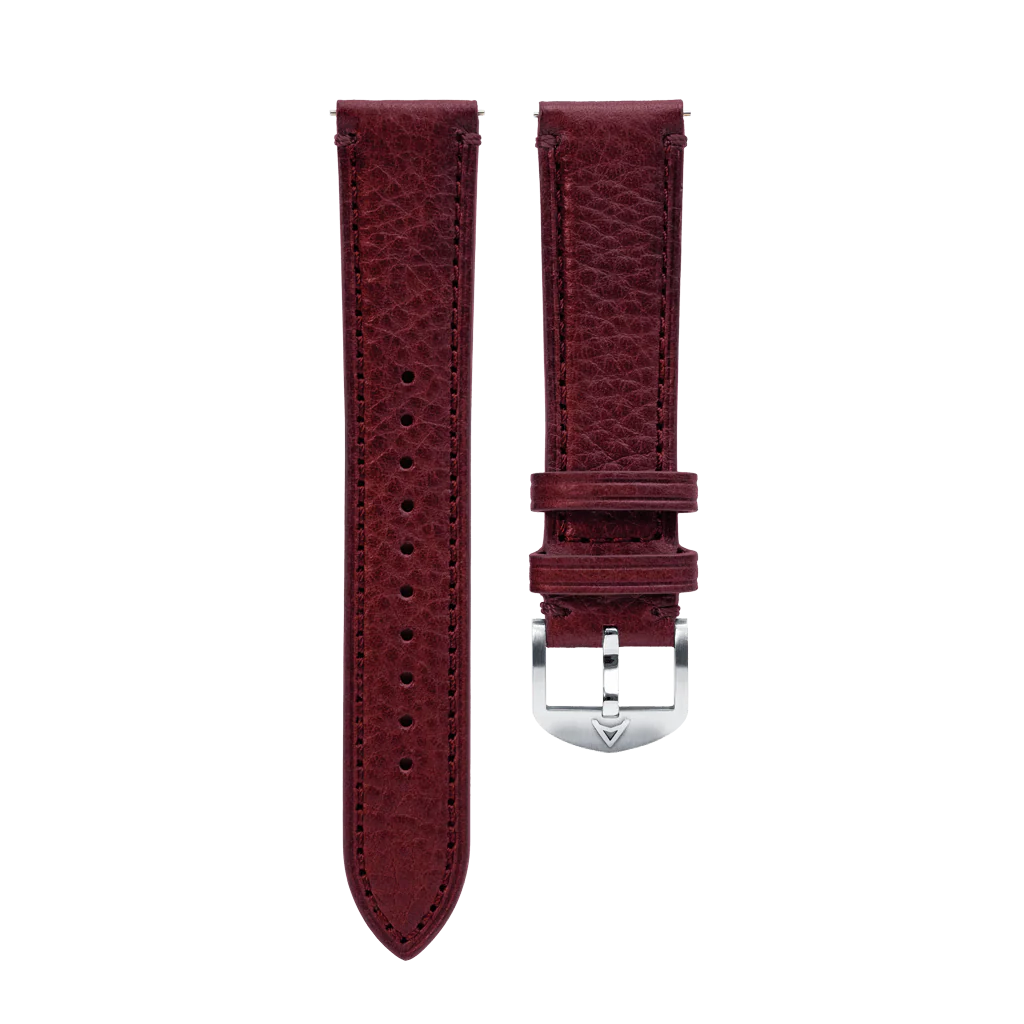 Burgundy St. Venere Leather Strap
