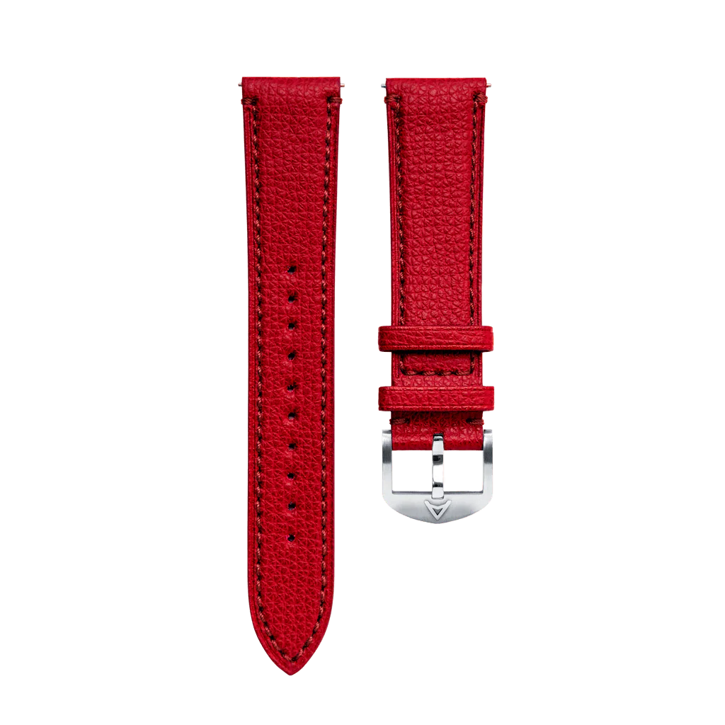Rocket Red Granolo Leather Strap